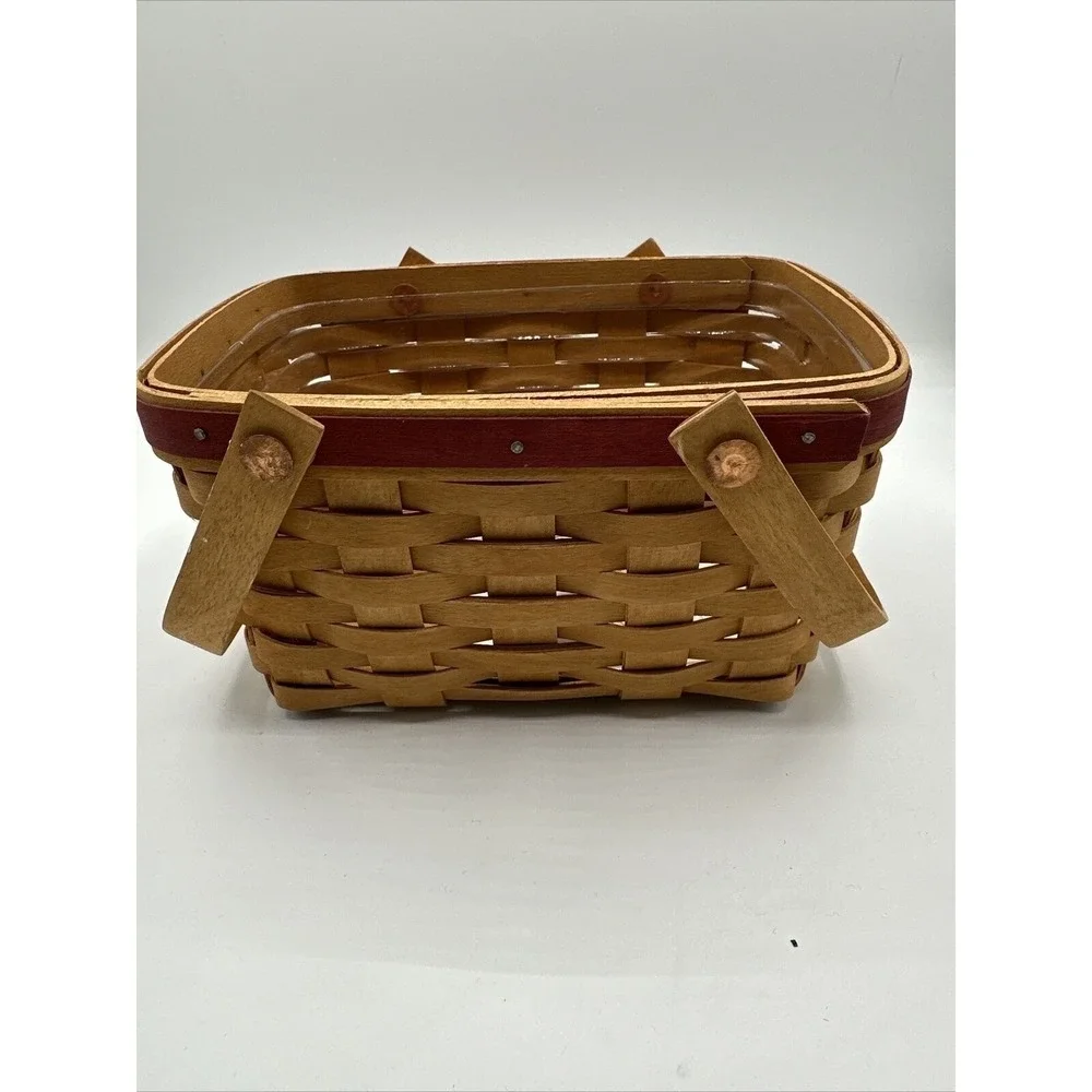 Longaberger 2005 Thank You‎ Basket Plastic Liner Handmade Woven Vintage 21-10